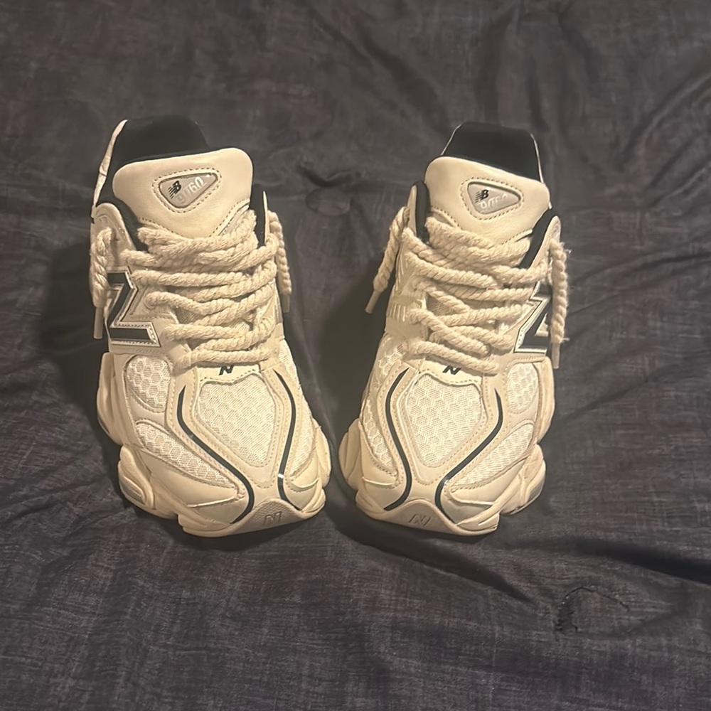 New Balance White and Black Sneakers